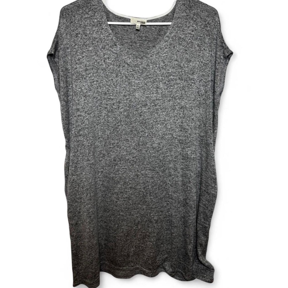 Wilfred Free Aritzia Gray Marl Oversized Tunic Dress Size XXS